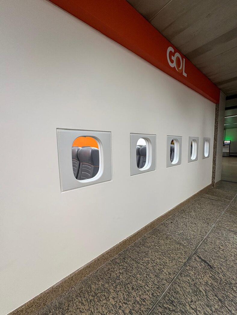 Sala de espera em aeroporto de alta complexidade logística construída pela ILLI Engenharia